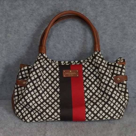Kate spade tote bag brown/beige/red - Picture 1 of 11